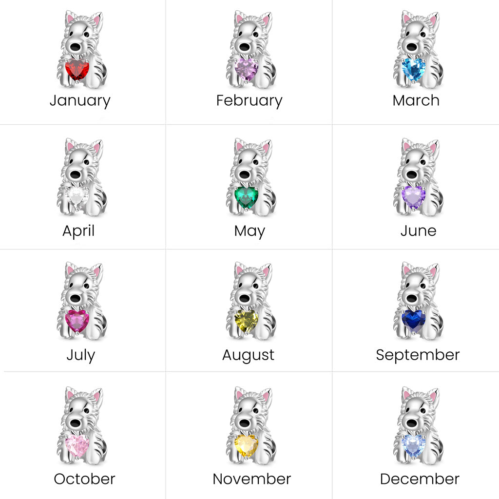 Gnoce West Highland White Terrier Puppy Embraces Love Charm_5