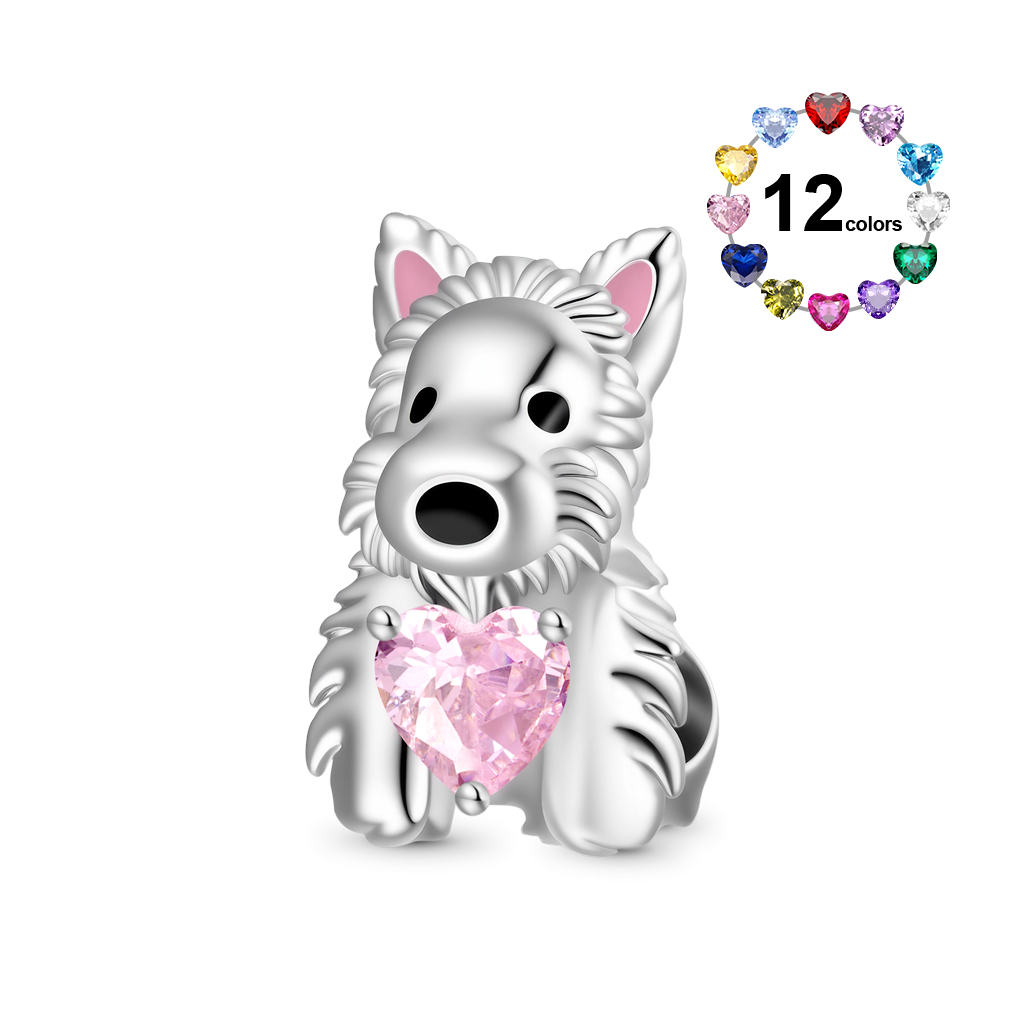 Gnoce West Highland White Terrier Puppy Embraces Love Charm_1