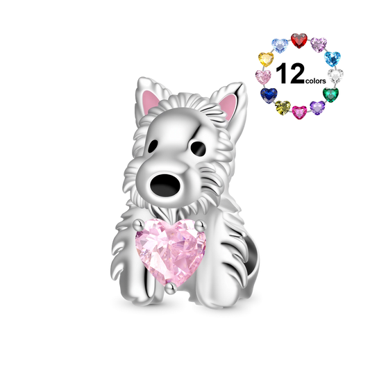 Gnoce West Highland White Terrier Puppy Embraces Love Charm_1