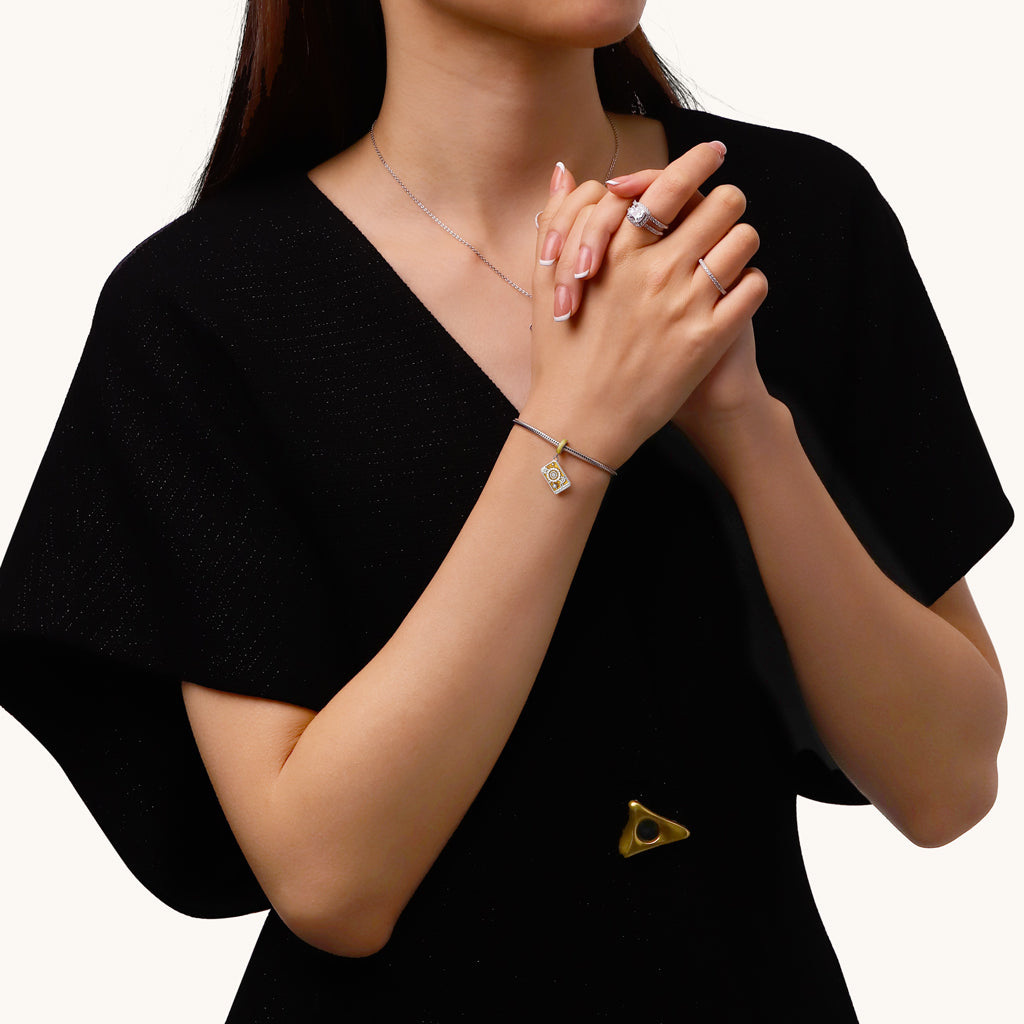 Gnoce Tarot Wheel of Fortune Pendant Dangle Charm_5