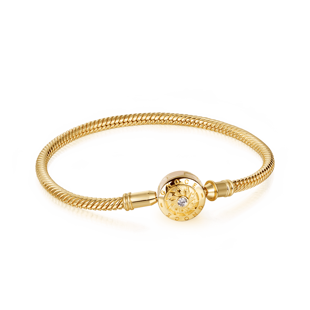 Gnoce "The Moment I Meet You" Elegant 18K Gold Plated Classic Bracelet Well Made Multi Size 16CM-22CM Best Gifts For Her_1