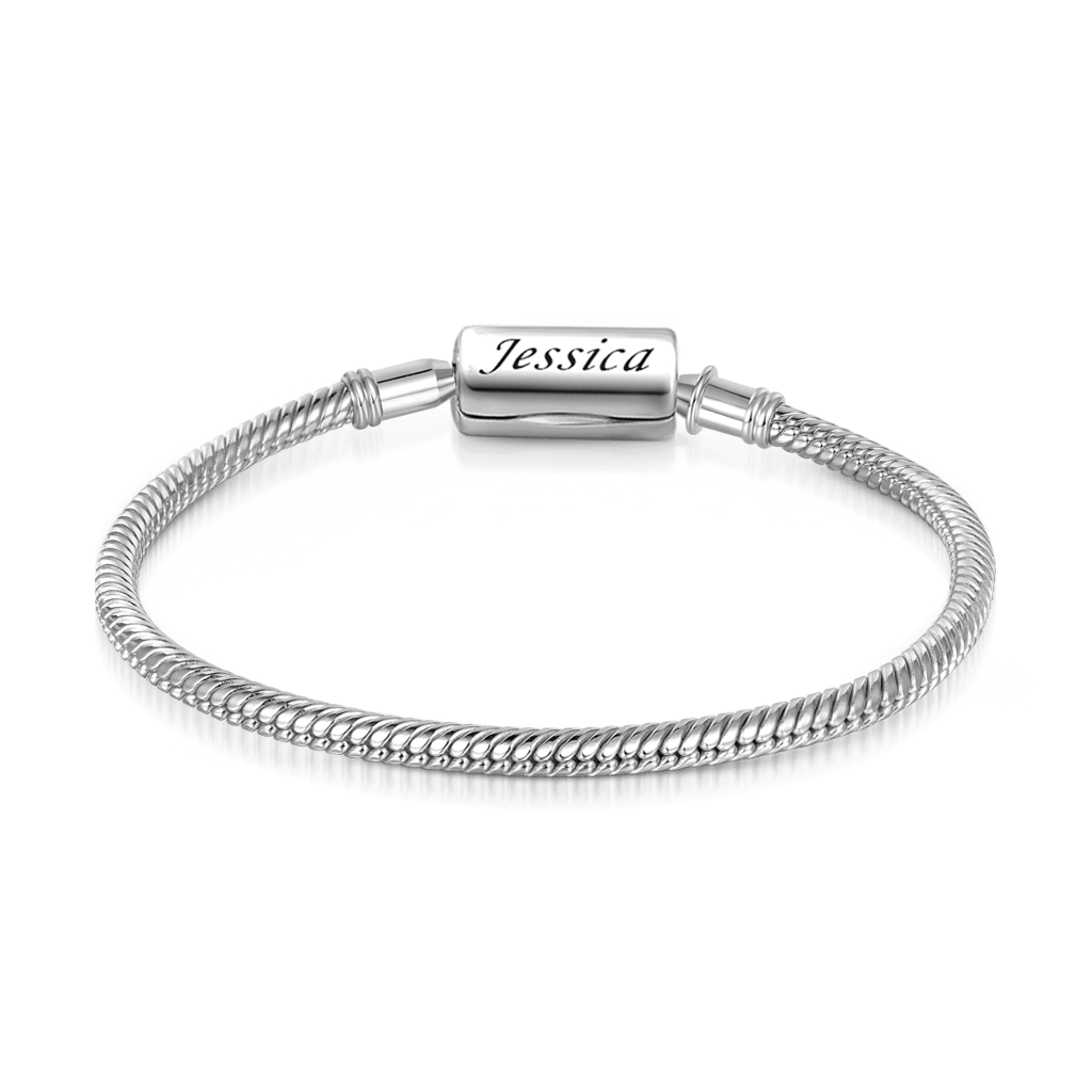 Gnoce "Your Name My Surname" Engravable Name Bracelet Sterling Silver For Girlfriend_1