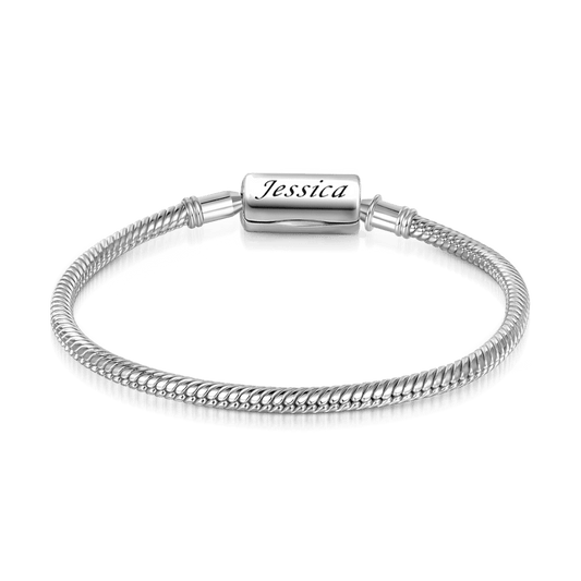 Gnoce "Your Name My Surname" Engravable Name Bracelet Sterling Silver For Girlfriend_1