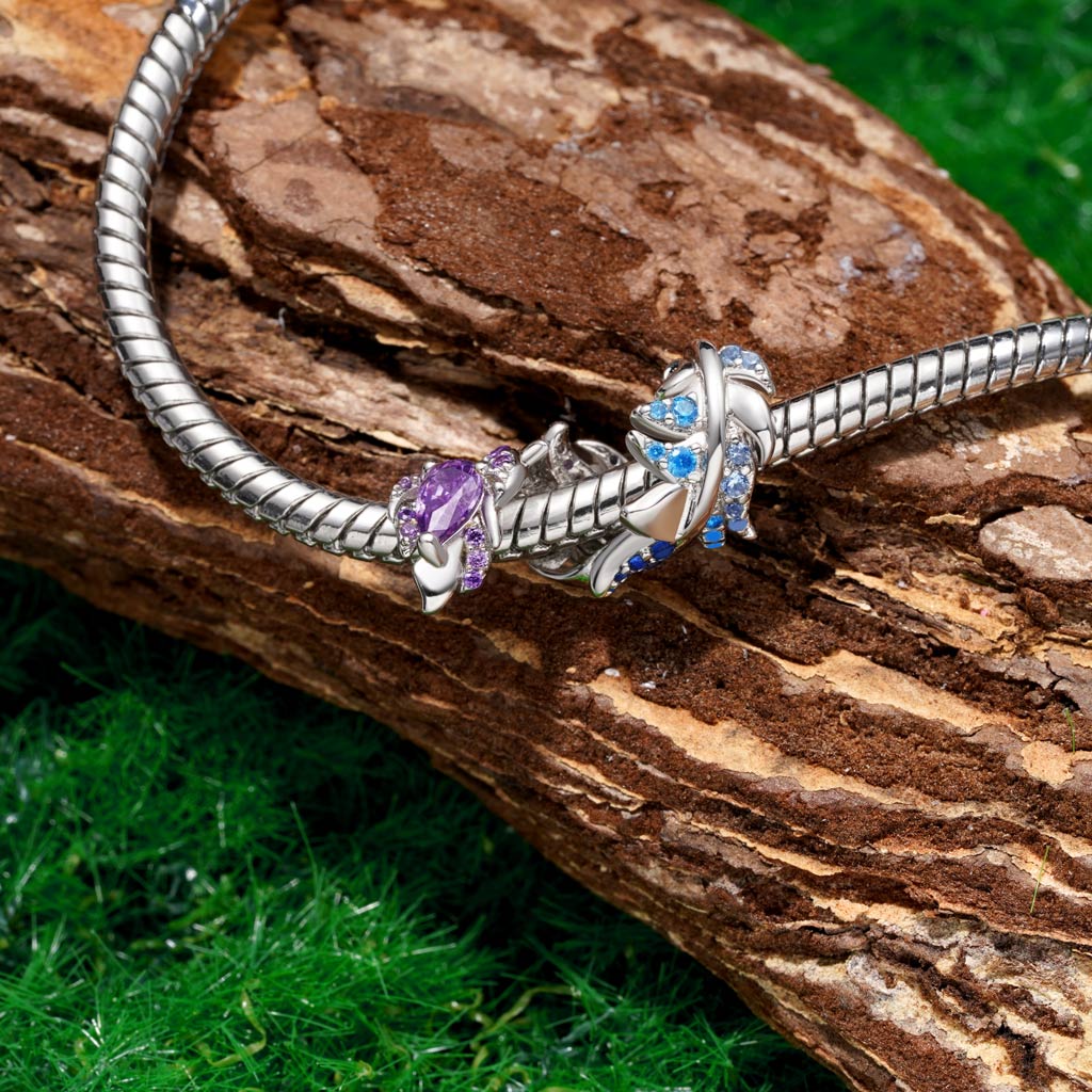 Gnoce Gradient Feather Inlaid Gemstones Charm_5