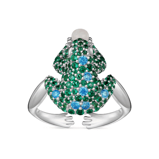 Gnoce Creative Frog Adjustable Open Ring_1