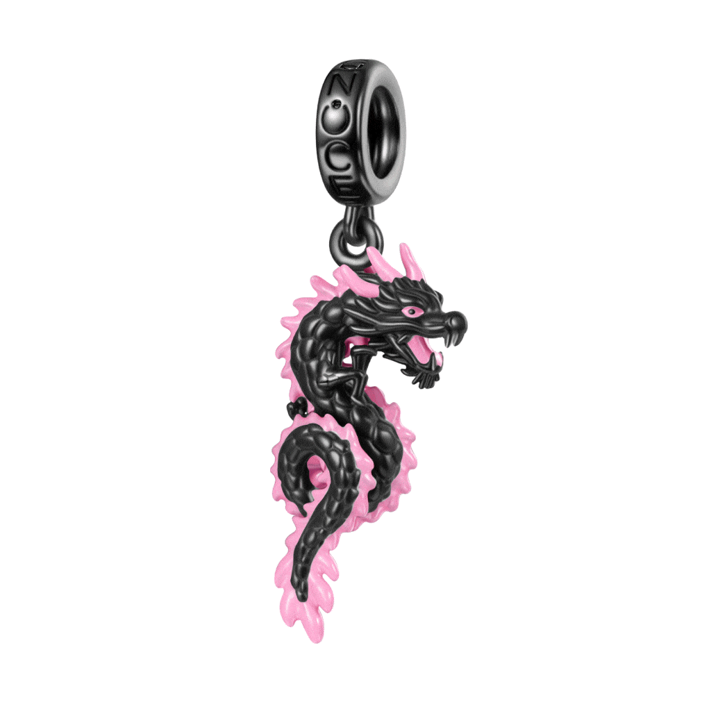 Gnoce Glow-in-the-Dark Black Dragon Pendant Dangle Charm_1