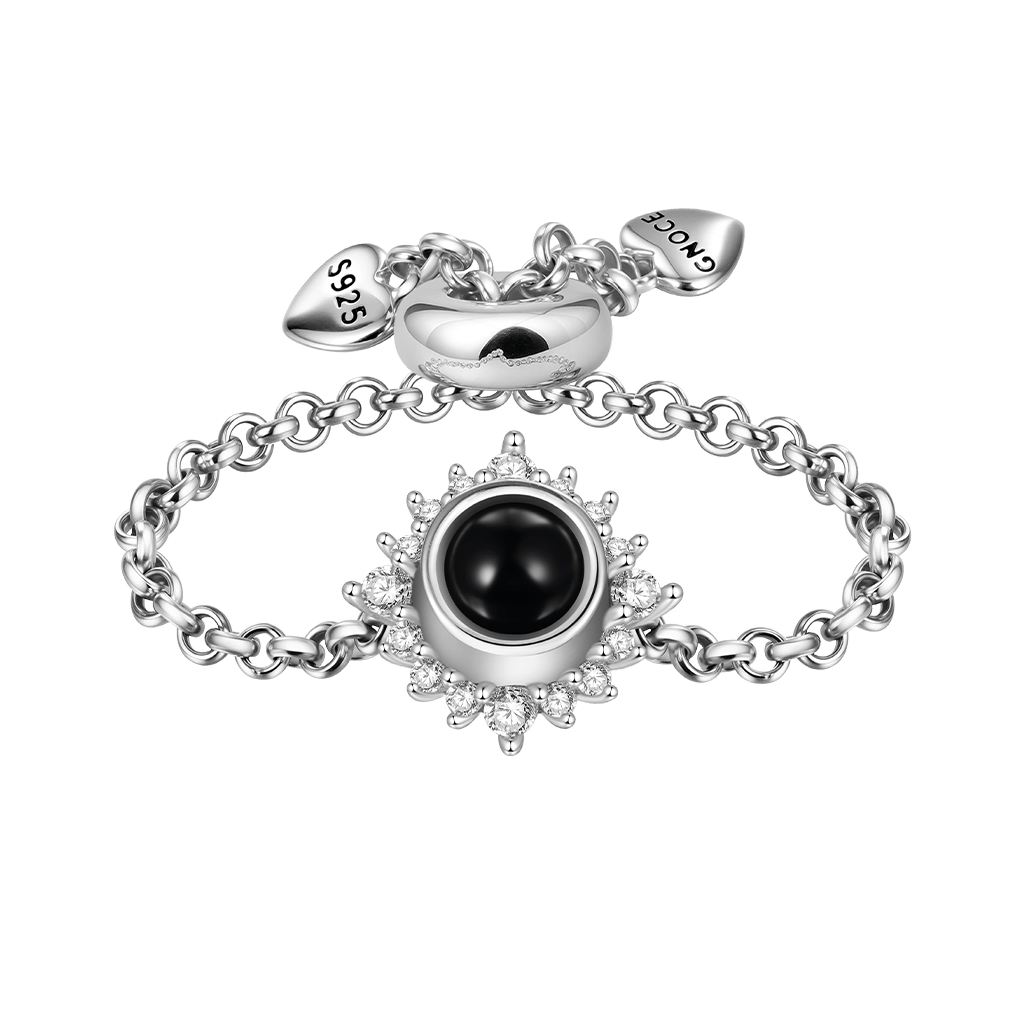 Gnoce Projection Photo Bead Chain Adjustable Ring_4