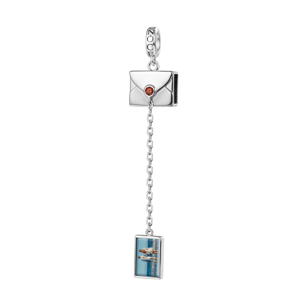 Gnoce Personalized Photo Secret Love Envelope Pendant Dangle Charm_2