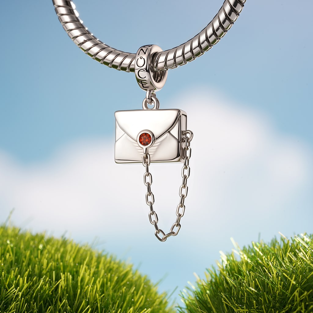 Gnoce Personalized Photo Secret Love Envelope Pendant Dangle Charm_4