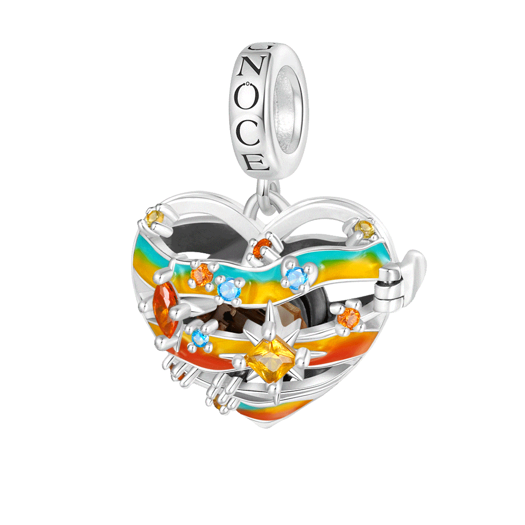 Gnoce Heart Solar System Wireless LED Glow Jupiter Pendant Dangle Charm_1