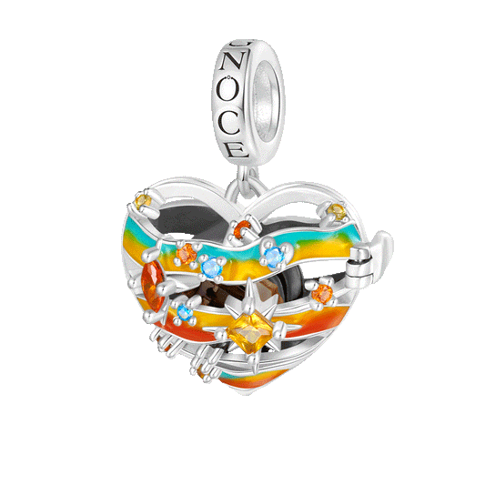 Gnoce Heart Solar System Wireless LED Glow Jupiter Pendant Dangle Charm_1