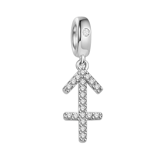 Gnoce "Honest Sagittarius" 925 Sterling Silver Sagittarius Charm Zodiac Sign Pendant With Cz For Bracelet_1