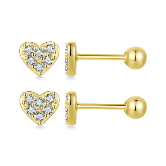 Gnoce Simple Love Stud Earrings_1