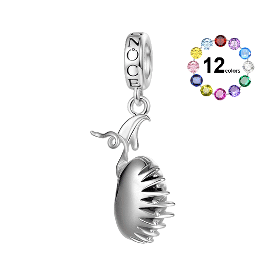 Gnoce Openable Venus flytrap Birthstone Pendant Dangle Charm_1