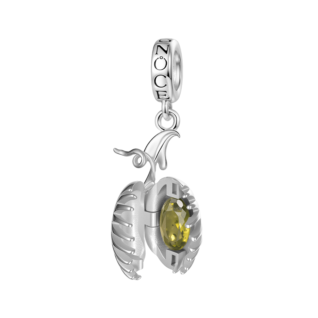 Gnoce Openable Venus flytrap Birthstone Pendant Dangle Charm_3