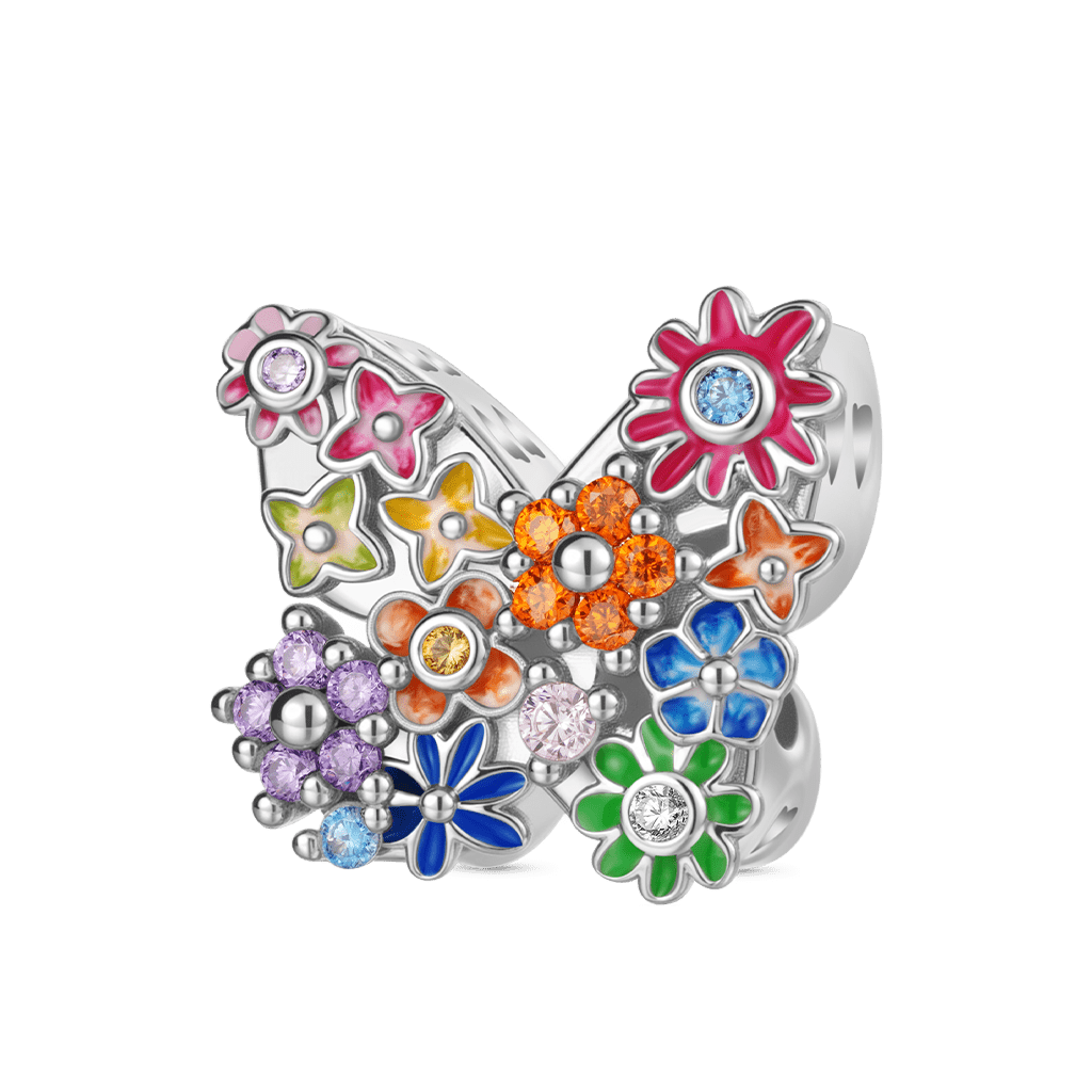 Gnoce Mother and Daughter Butterfly Flower Charm_1