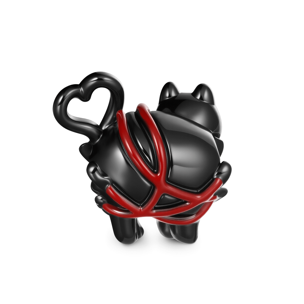 Gnoce Valentine's Day Black Cat with Love Charm_2