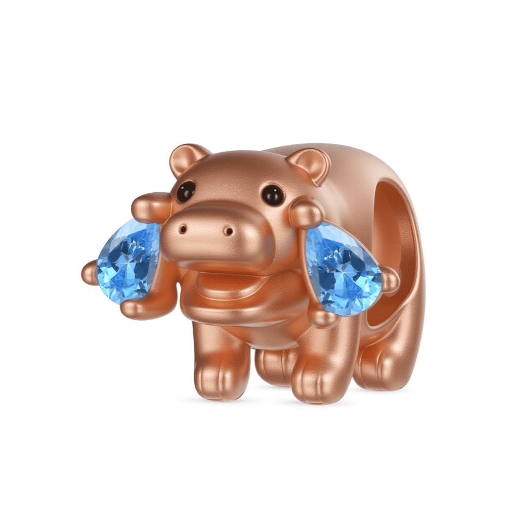 Gnoce 18K Rose Gold Plated Hippo Charm_1