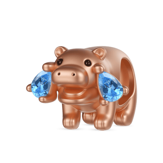 Gnoce 18K Rose Gold Plated Hippo Charm_1