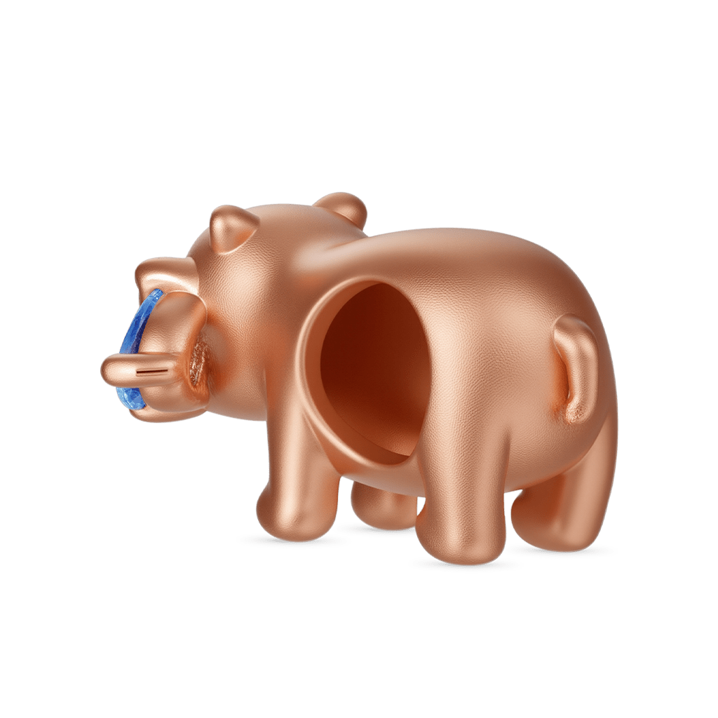 Gnoce 18K Rose Gold Plated Hippo Charm_2