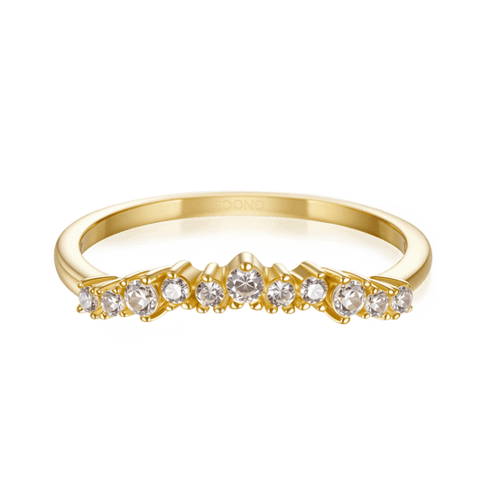 Gnoce 14K/10K Solid Gold Multistone Moissanite Cluster Ring_1