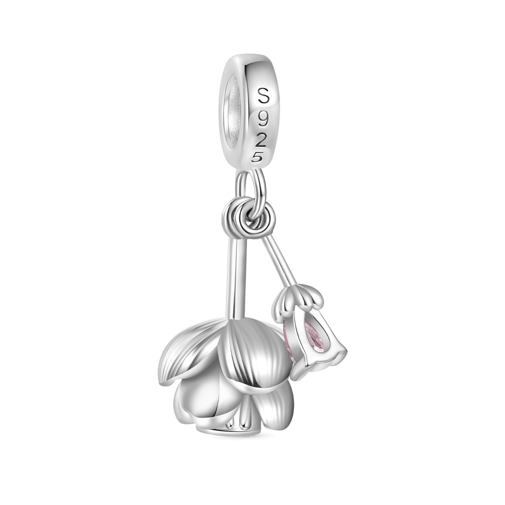 Gnoce Openable Blooming Cherry Blossom Pendant Dangle Charm_3