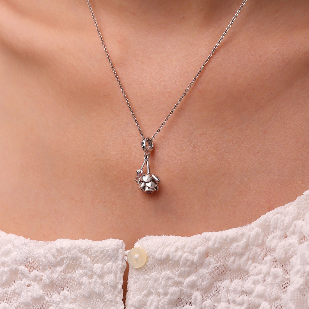 Gnoce Openable Blooming Cherry Blossom Pendant Dangle Charm_7