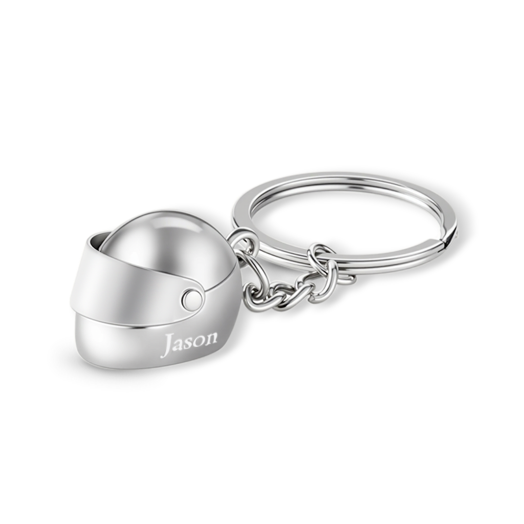 Gnoce Personalized Engravable Motorcycle Helmet Keychain_1