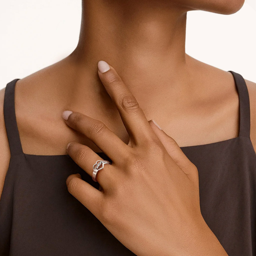 Gnoce Loving Heart Personalized Name Adjustable Ring_3
