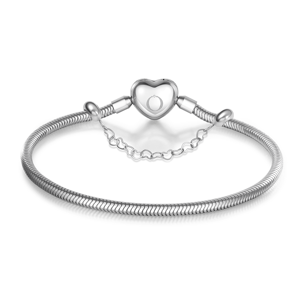 Gnoce "Never Fade" Metal Bracelet with Safety Chain 316 Stainless Steel Fit for Charms_1