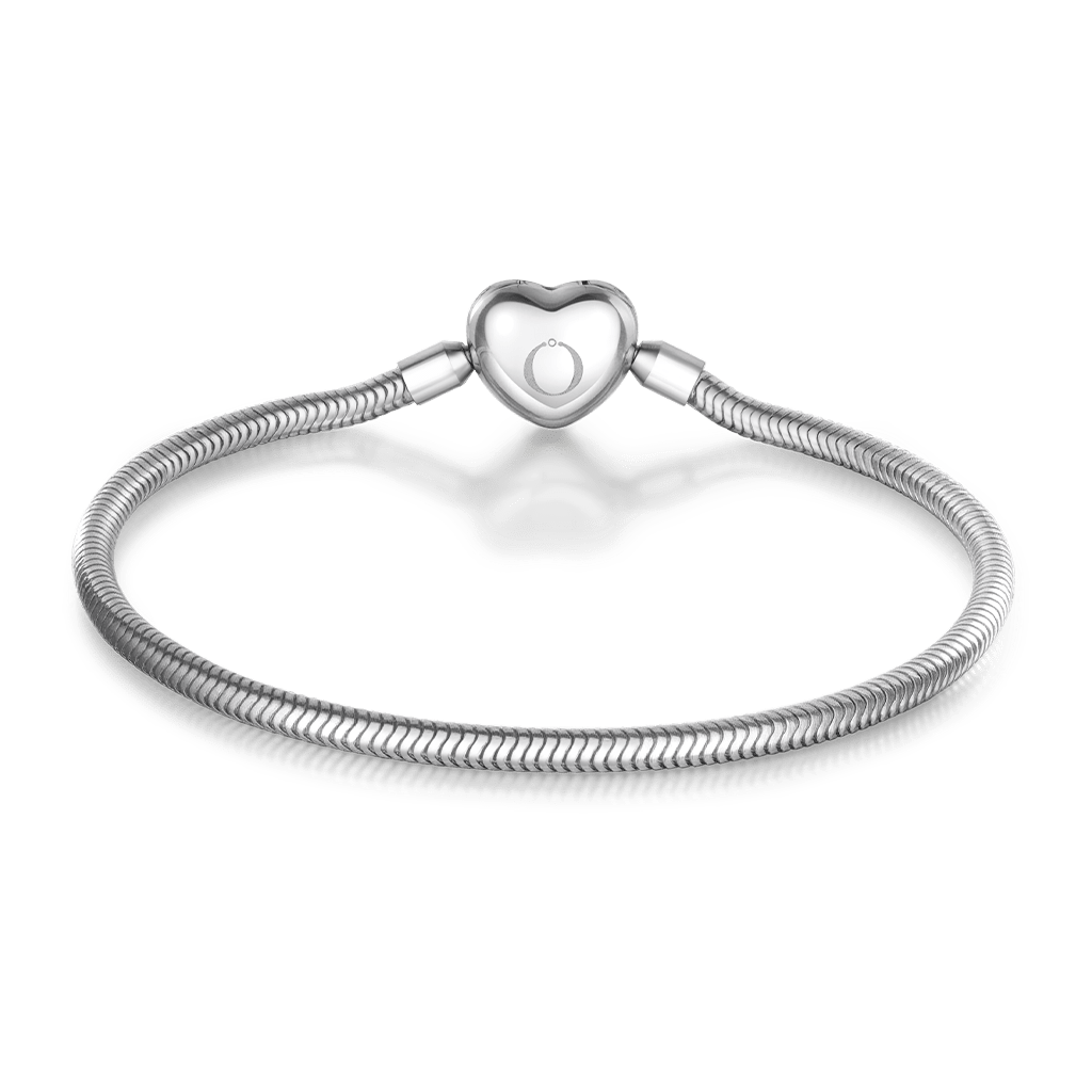 Gnoce "Never Fade" Metal Bracelet with Safety Chain 316 Stainless Steel Fit for Charms_3
