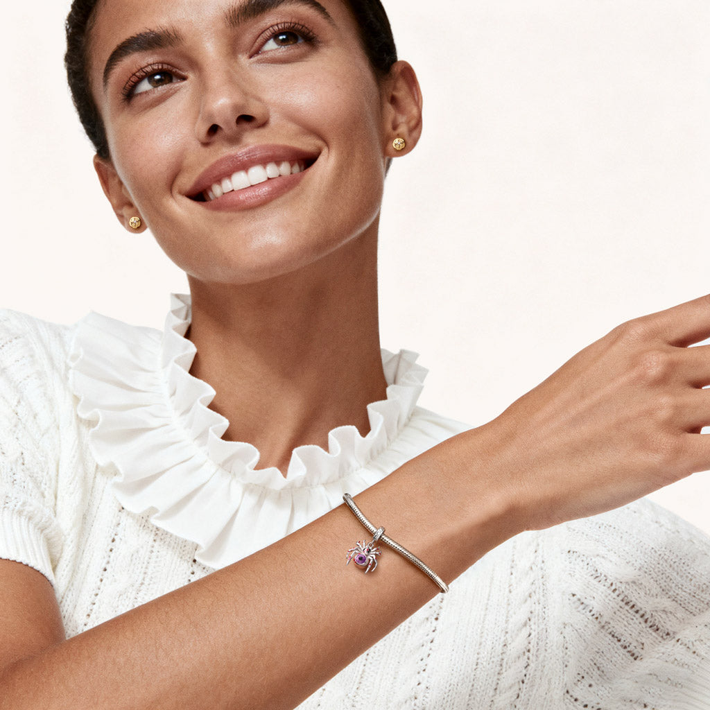 Gnoce Heated Color-changing Spider Pendant Dangle Charm_5