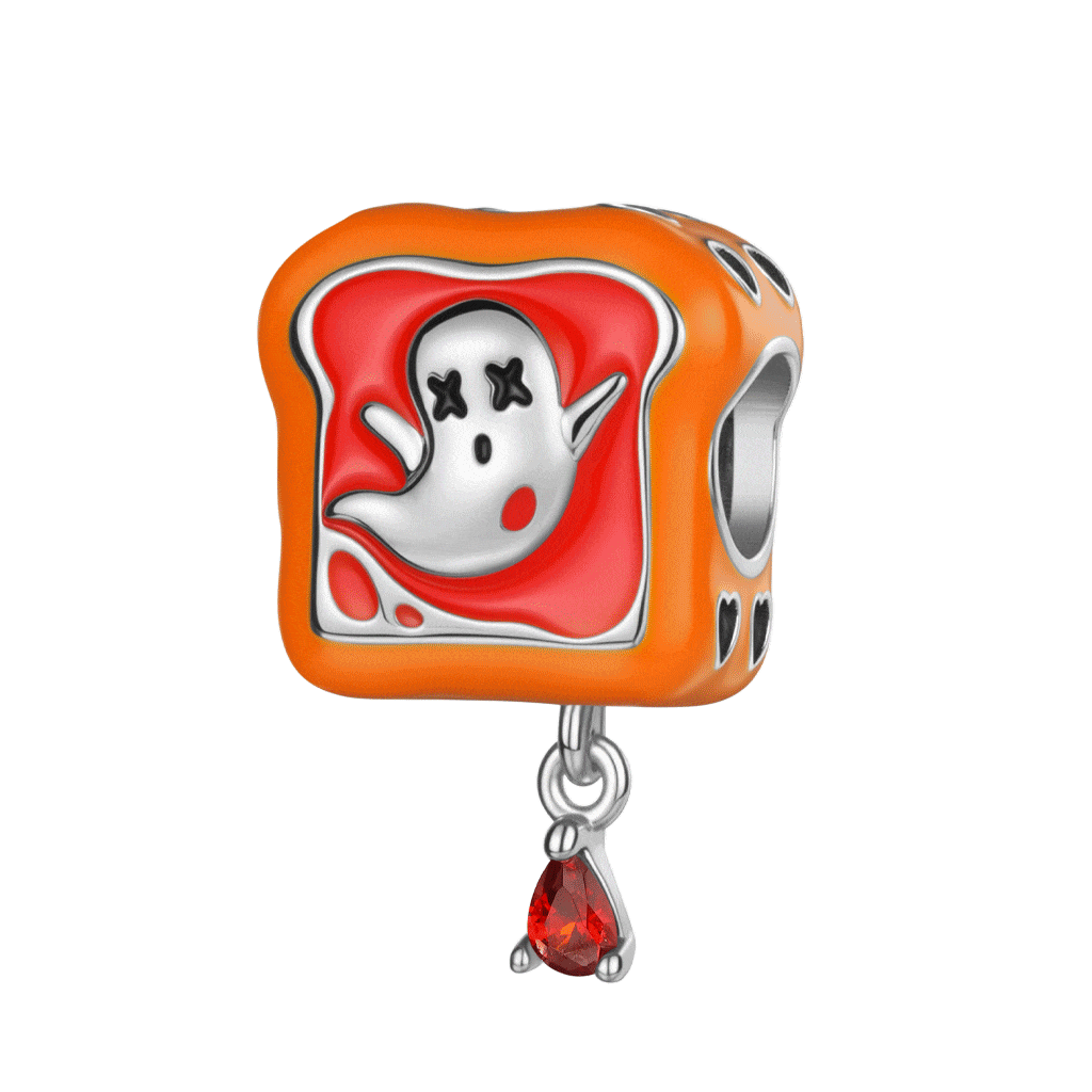 Gnoce Halloween Ghost Toast Glow-in-the-Dark Charm_1