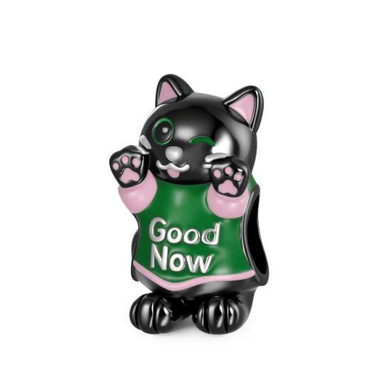 Gnoce Playful "Good Now" Black Cat Charm_1