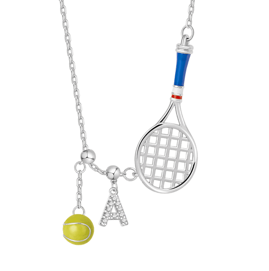 Gnoce Personalized Tennis Ball Racket Necklace_1