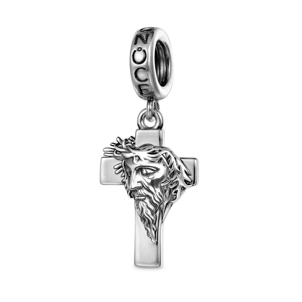 Gnoce Cross with Thorn Crown Pendant Dangle Charm_1