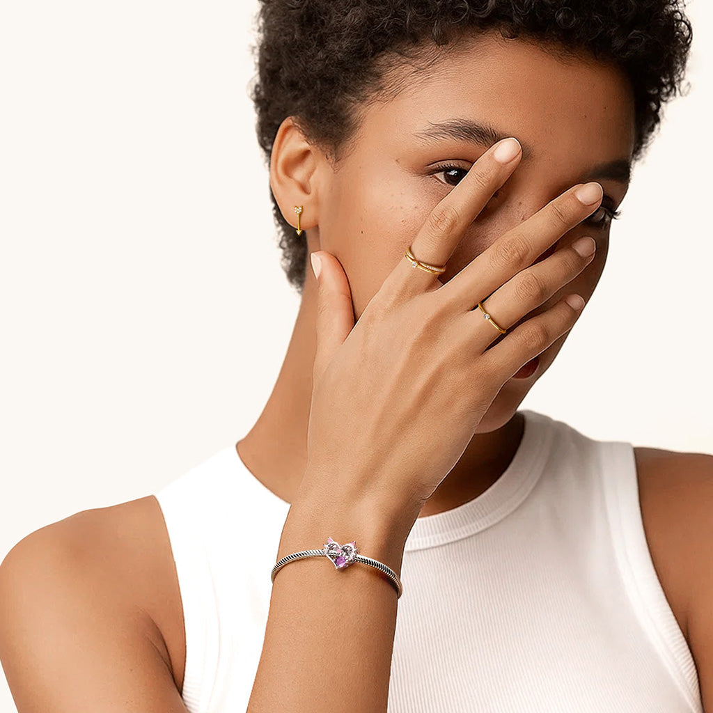 Gnoce Engravable Pet Cat Birthstone Charm_4