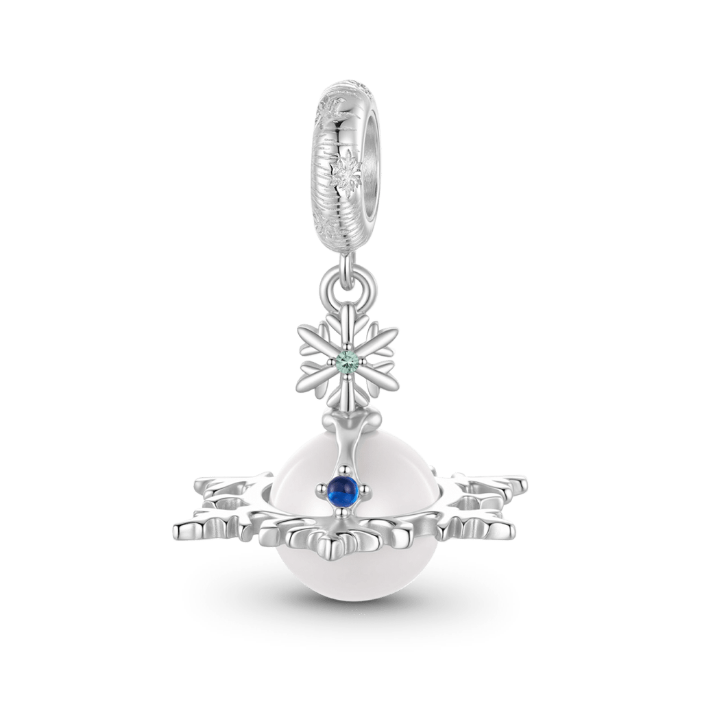 Gnoce Dreamy Pearl Snowflake Planet Pendant Dangle Charm_1