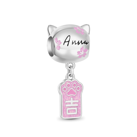 Gnoce Engravable Cat-shaped Wind Chime Amulet Charm_5