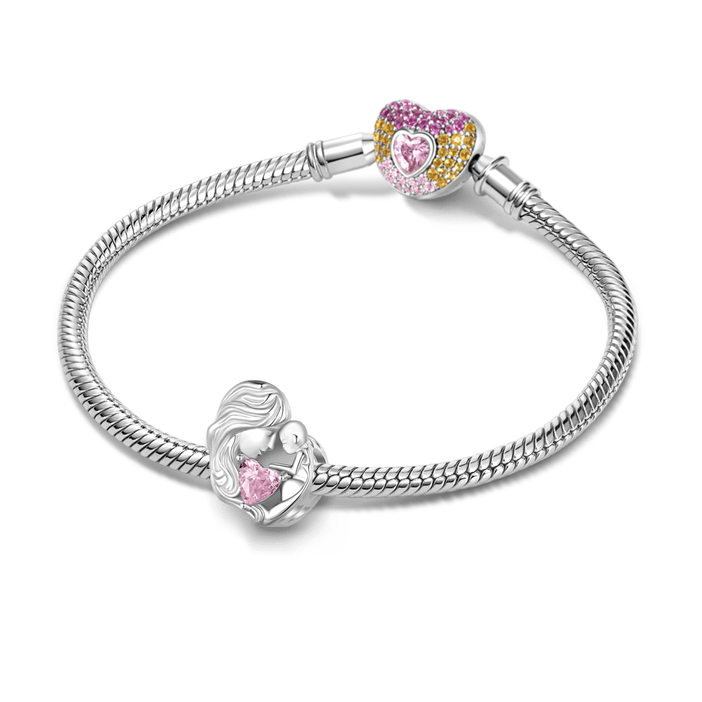 Gnoce Mother & Child Personalized Birthstone Charm_3