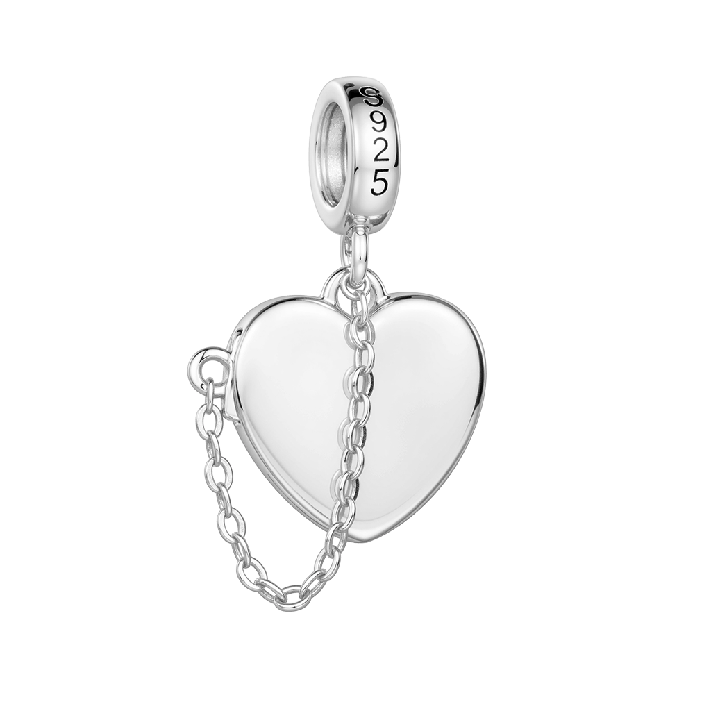 Gnoce Engravable Sun & Moon Heart Pendant Dangle Charm_7