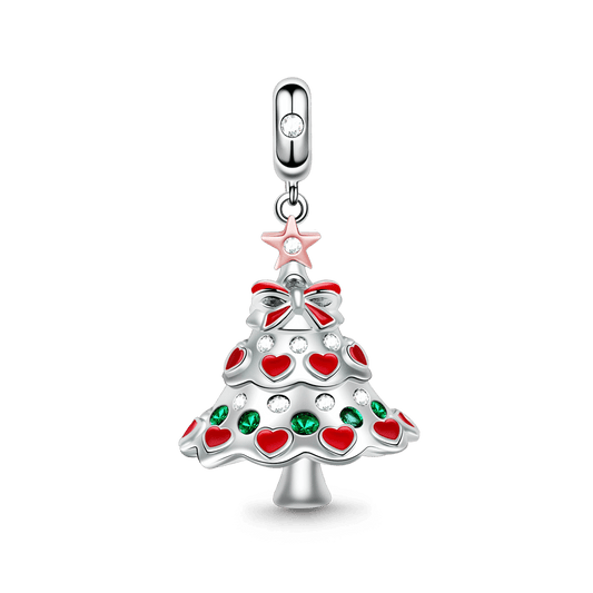 Gnoce "Happy Christmas" 925 Sterling Silver Christmas Tree Charm Pendant For Christmas Gift_1