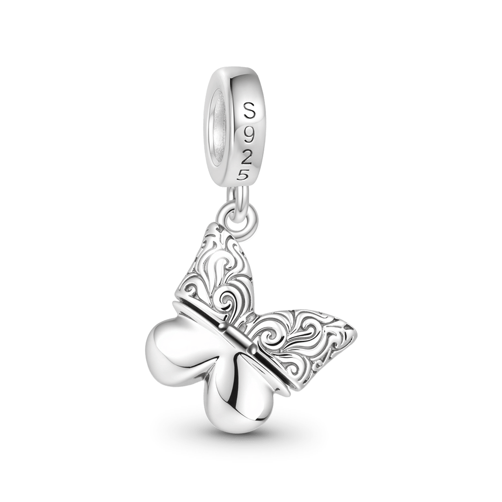 Gnoce Openable Butterfly Birthstone Pendant Dangle Charm_6