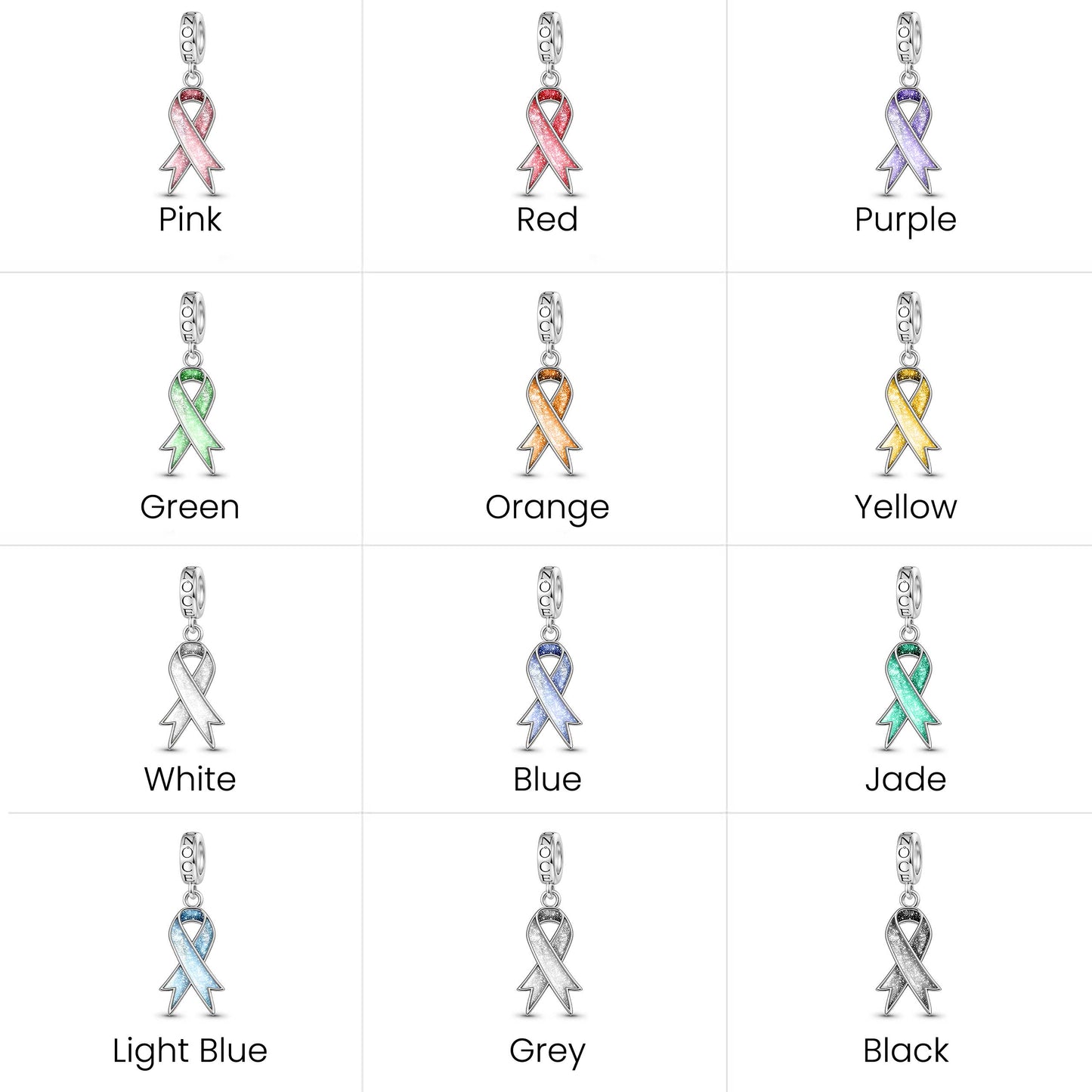 Gnoce Disease Awareness Customizable Ribbon Pendant Dangle Charm_6