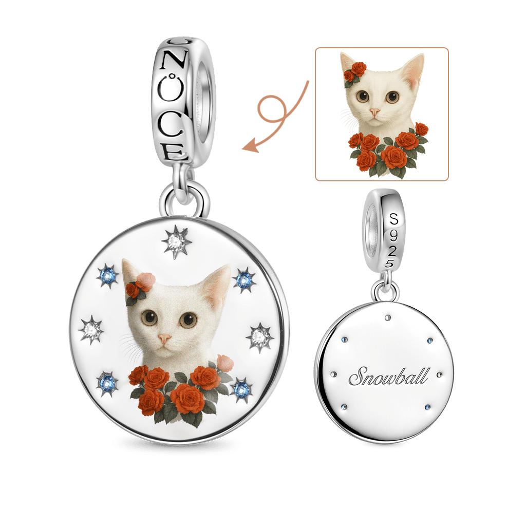 Gnoce Pet Printed Photo Engraving Pendant Dangle Charm_1