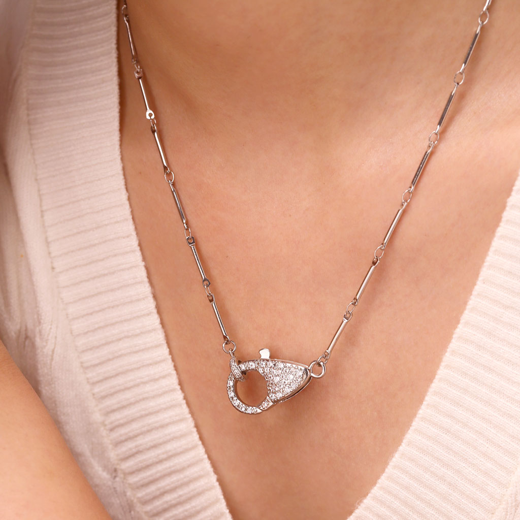 Gnoce Openable Clasp Basic Bamboo Chain Necklace_3