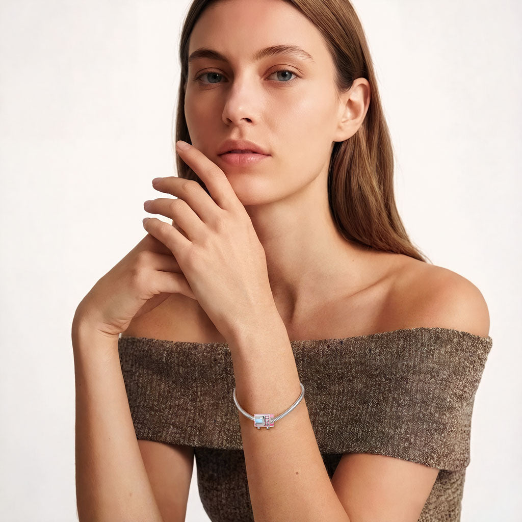 Gnoce Pink Microwave Pendant Dangle Charm_4