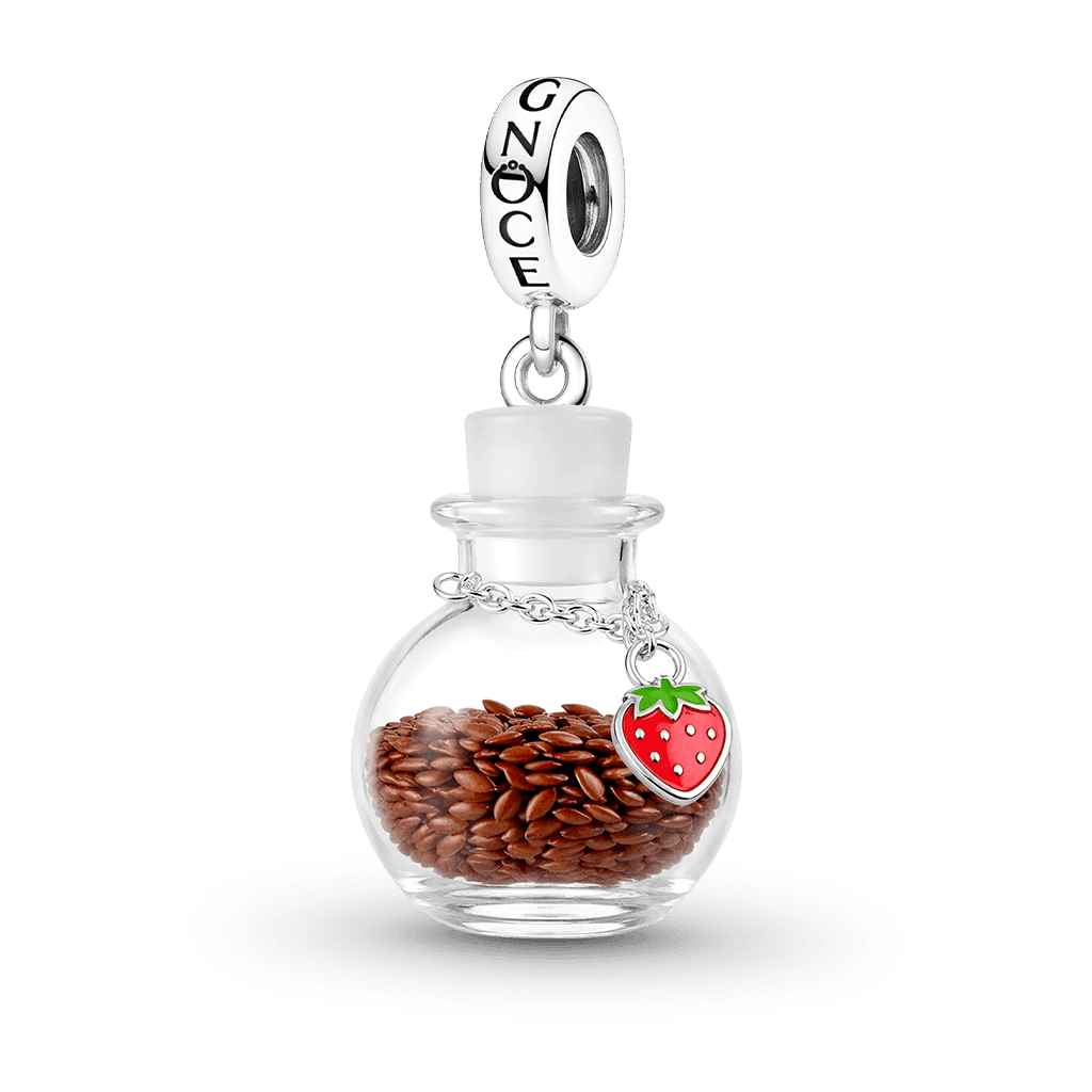 Gnoce Strawberry Seed Wishing Bottle Pendant Dangle Charm_1