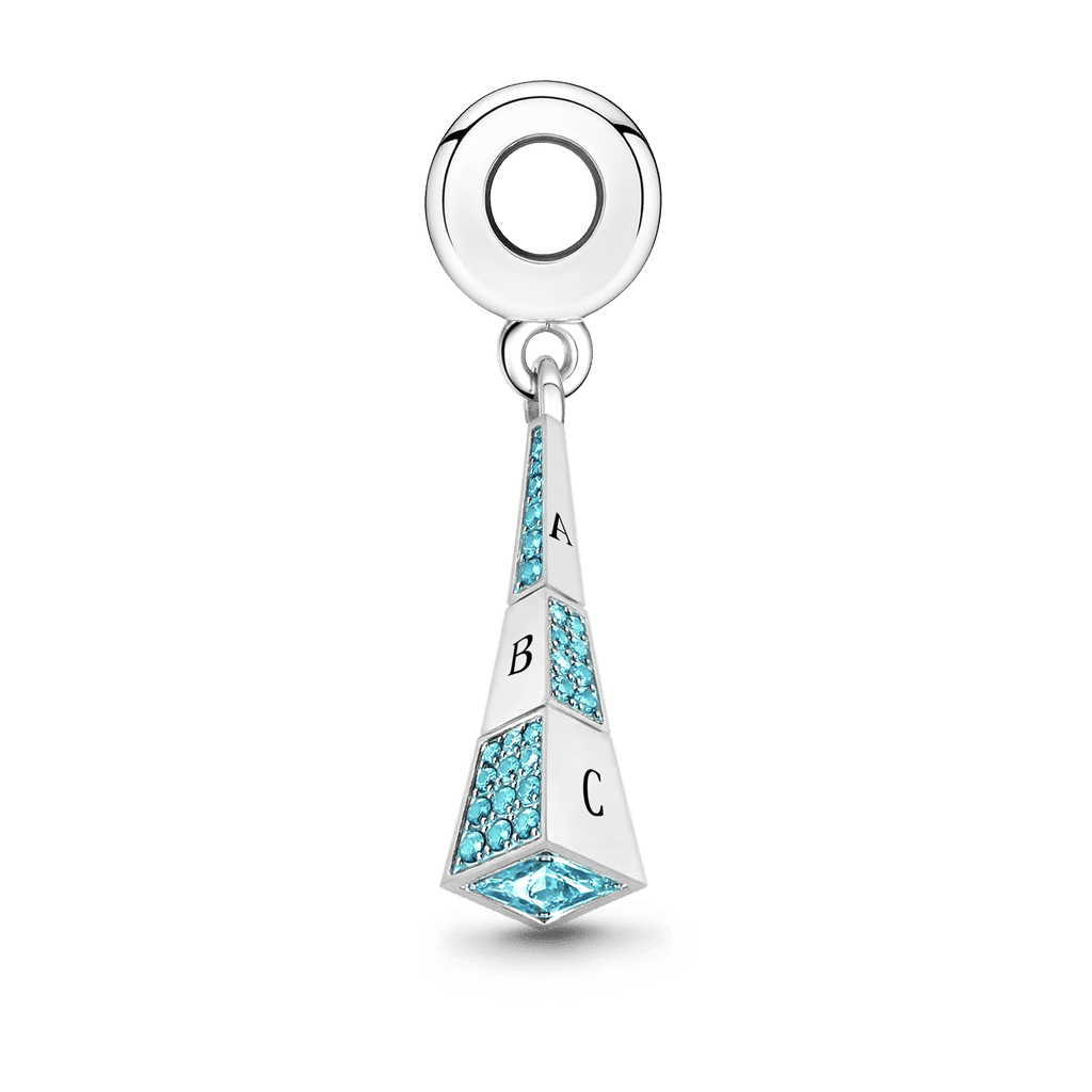 Gnoce Rotating Geometry Customised Birthstone Pendant Dangle Charm_6