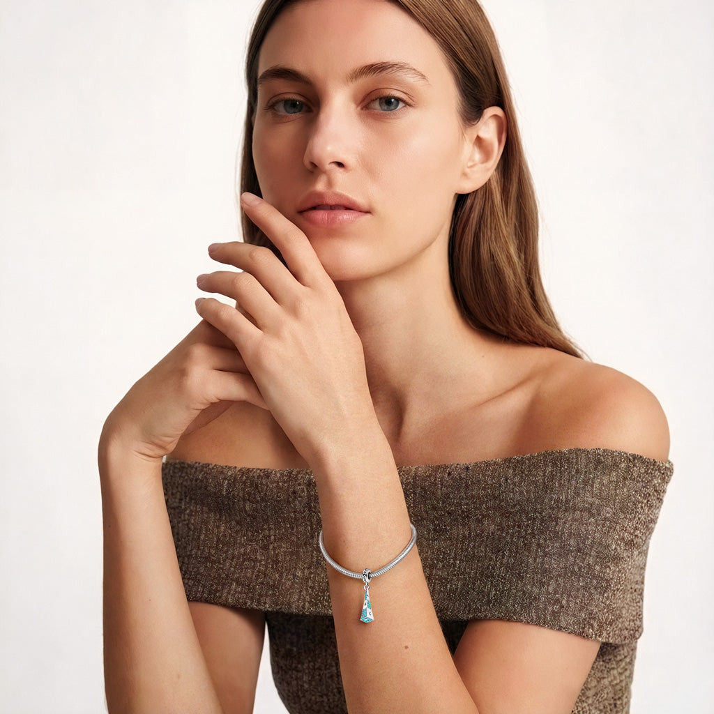 Gnoce Rotating Geometry Customised Birthstone Pendant Dangle Charm_5